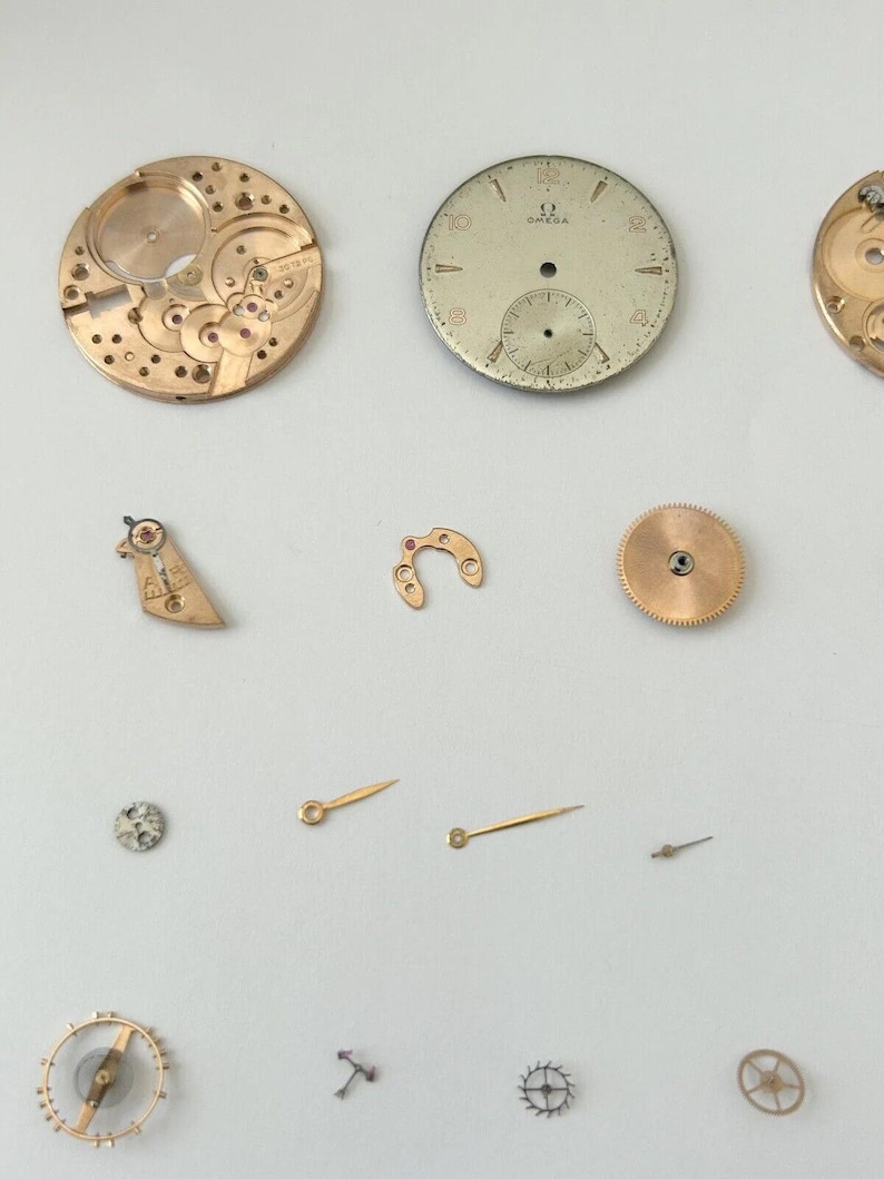 Omega Cal 30 T2 PC Watch Movement Parts Wheel Spring Bridge Dial Hands 30T2 2 image 2