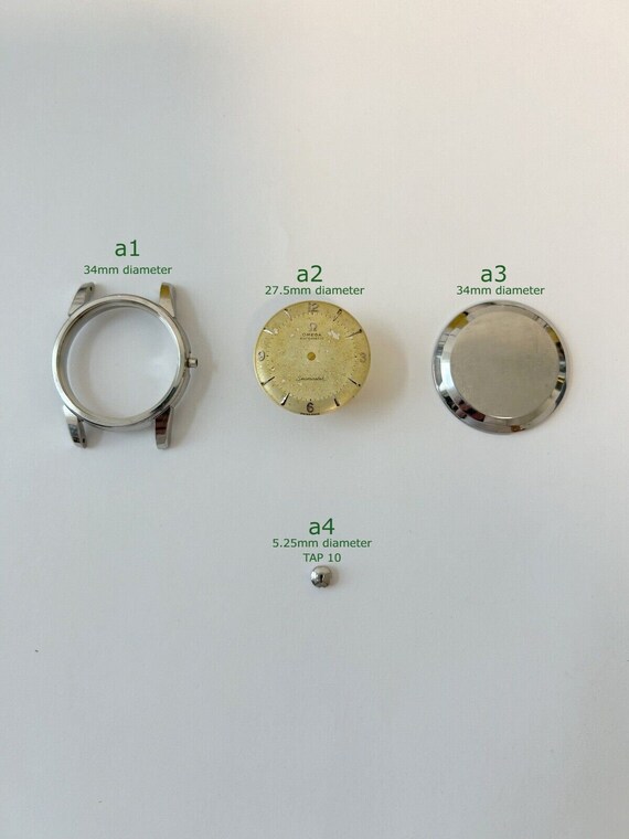 Omega Ref 2767 4 SC 34mm Watch Case Back Parts Dial Crown for Cal 354 Etsy
