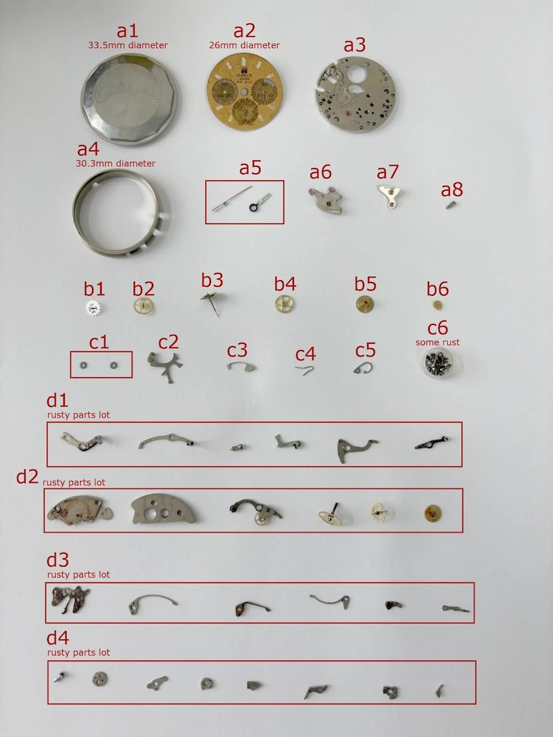 Lemania Cal 873 Watch Movement Parts Dial Case Back Hands Omega 861 Tissot 1873 image 1