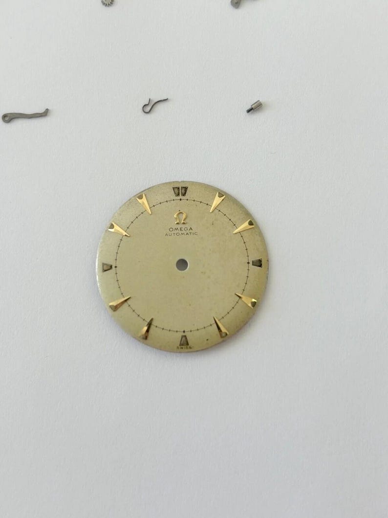 Piezas de reloj Omega Cal 351 Movimiento Balance Horquilla Rueda Resorte 350 354 352 353 355 imagen 13