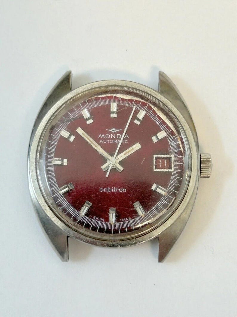 Mondia Orbitron Cal AS 1913 Watch Parts Movement Balance Fork Spring Bridge image 3