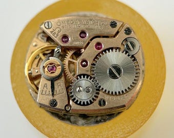 Omega Cal 483 Watch Movement Parts Balance Fork Spring Bridge Barrel Wheels