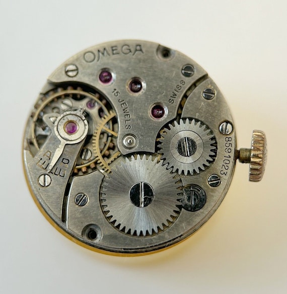 Omega Cal Watch Movement Parts Balance Fork Spring Bridge Barrel  Wheels