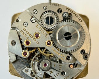 Movimiento de reloj Louis de 17 joyas para piezas, horquilla de equilibrio, puente de resorte