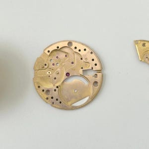Omega Cal 420 Watch Parts Movement Balance Fork Wheel Spring Dial Bridge image 4