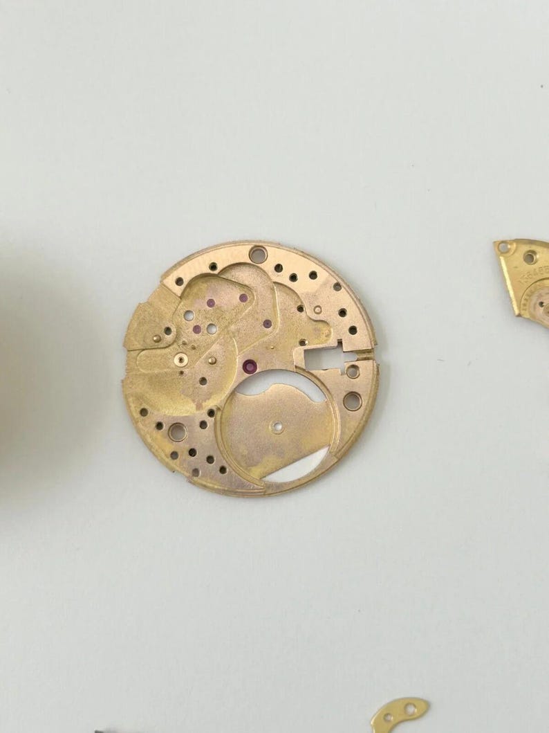 Omega Cal 420 Watch Parts Movement Balance Fork Wheel Spring Dial Bridge image 4
