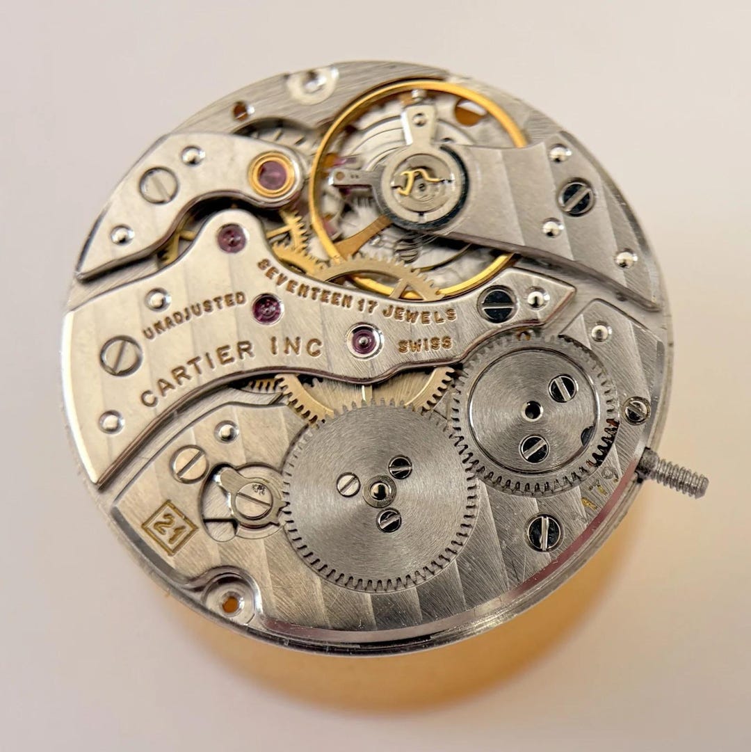 Frederic Piguet 21 Cartier 179 Watch Movement Part Balance Spring Plate ...