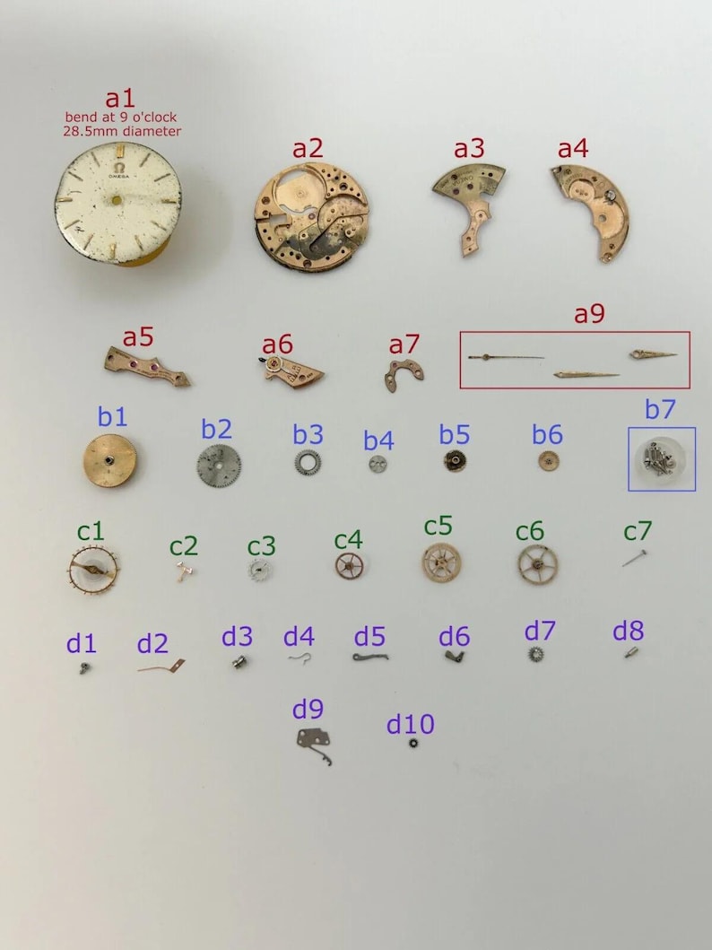 Omega Cal 420 Watch Parts Movement Balance Fork Wheel Spring Dial Bridge 2 image 1