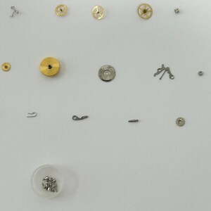 Rolex Cal 1400 Ladies Watch Parts Movement Fork Wheel Spring Bridge Dial Hnads image 5
