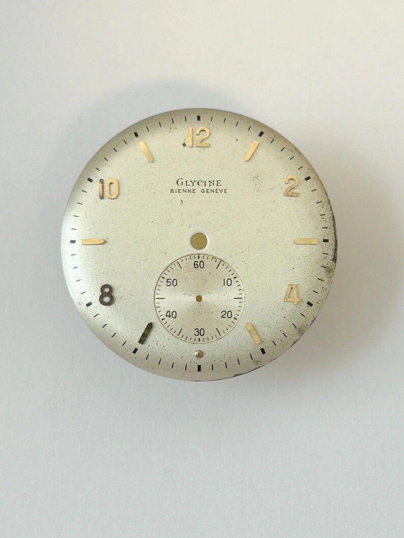 Glycine Bienne Cal 006 900 18 Jewels Parts Movement Balance Fork Wheel Watch image 6