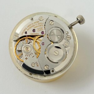 Longines Cal 428 Watch Part Movement Balance Fork Spring Bridge Dial Hands Crown image 1