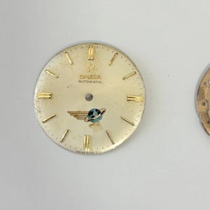 Omega Cal 550 Uhrwerk-Teile Zifferblatt Unruh Federplatte Gabelrad Rotor 6 Bild 6