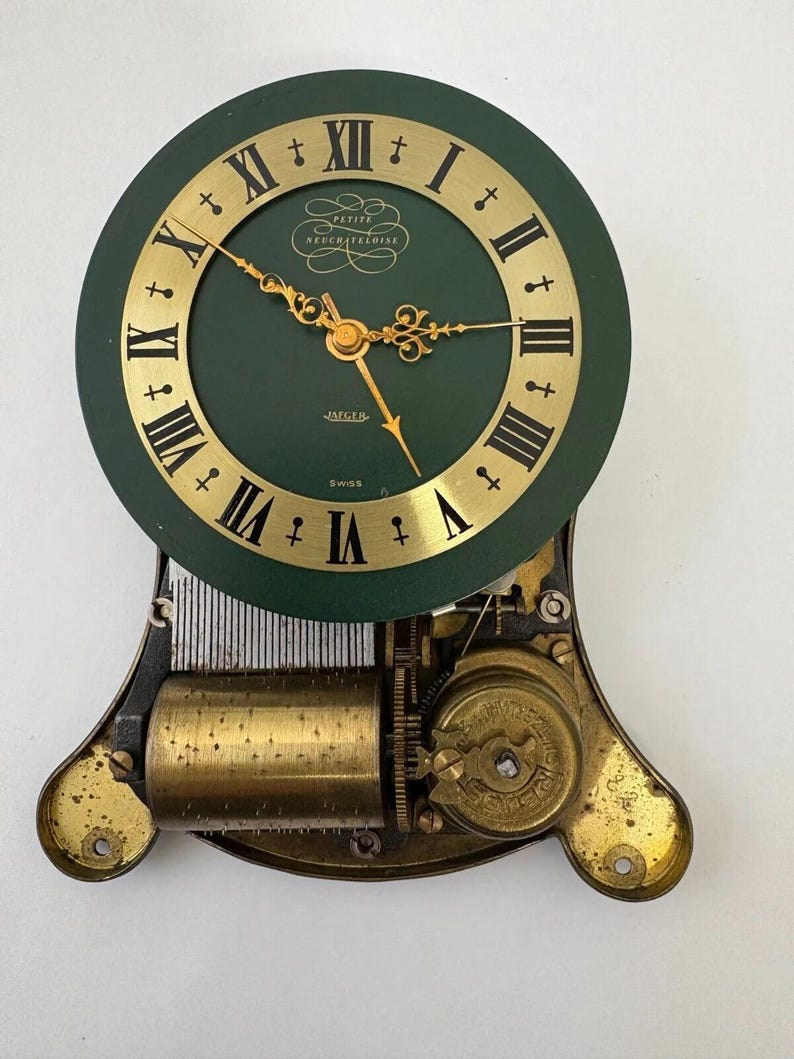 Jaeger Lecoultre Musical Alarm Clock PICK-A-PART movement Cal 211 Reuge Balance image 5