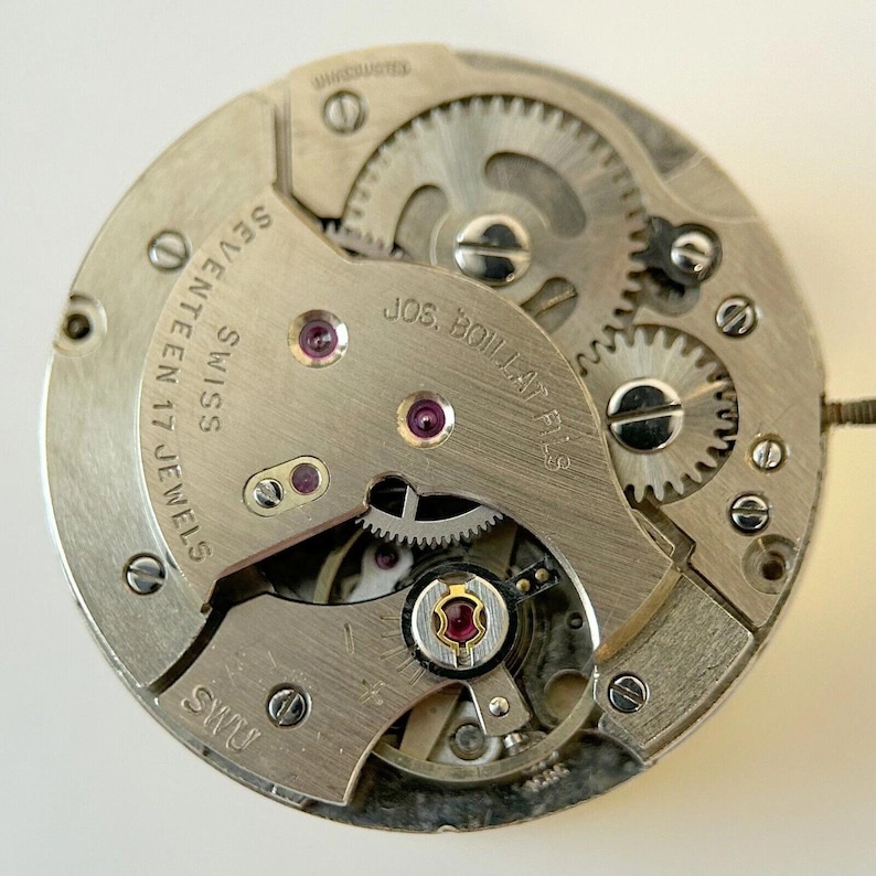 Jos Boillat Fils Cal ST 1686 Parti dell'orologio Movimento Bilanciere Forcella Molla Ponte immagine 1