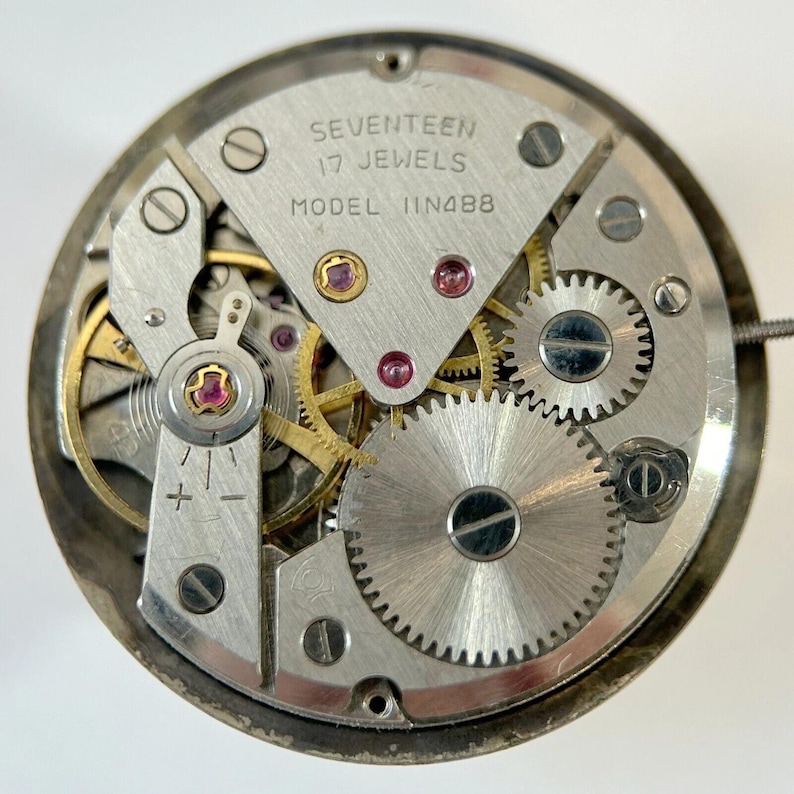 Sovereign Cal 11N4B8 Watch Parts Movement Balance Fork Spring Bridge image 1