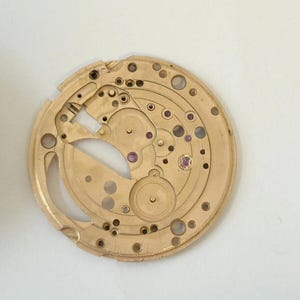 Omega 752 Watch Movement Parts Balance Fork Wheel Spring Bridge Calander Desk image 9