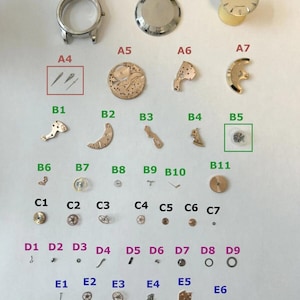 Omega Cal 470 Watch Parts Movement Balance Fork Wheels Springs Bridge Dial 2828 image 1