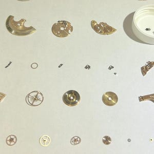Omega Cal 560 Teile Uhrwerk Unruh Gabel Räder Federn Brücke Uhr Zifferblatt Schreibtisch Bild 4