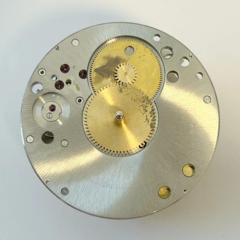 Movimiento de reloj Jaeger LeCoultre Calibre 222 para piezas, horquilla de equilibrio, perilla de llave, barrilete imagen 3