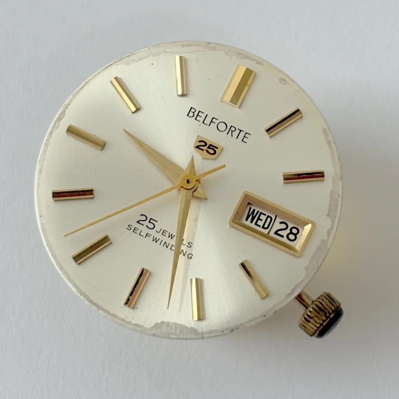 ベルフォルテ キャリバー 12F 4B 時計部品 ムーブメント テンプ フォーク スプリング ブリッジ 画像 1