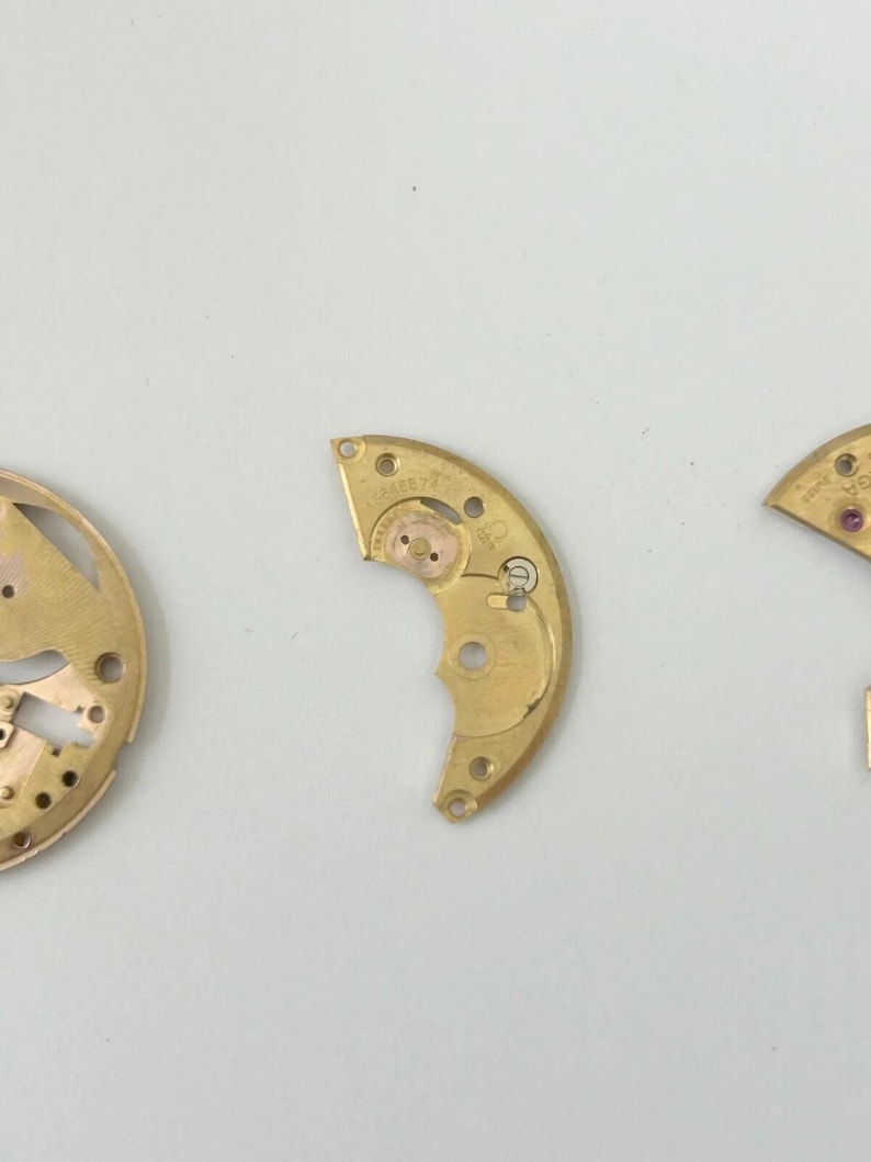 Omega Cal 420 Watch Parts Movement Balance Fork Wheel Spring Dial Bridge image 6