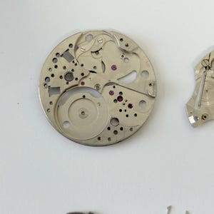 Jaeger LeCoultre Cal 814 Memovox Alarm Movement Part Balance Fork Barrel Wheel image 6