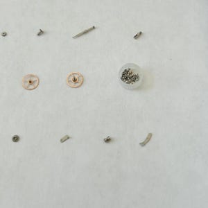 Omega Cal 563 Watch Parts Movement Calendar Disk Fork Wheels Springs Bridge 2 image 16