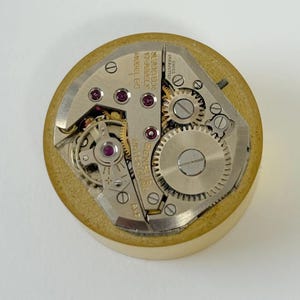 Benrus Cal BO1 Watch Parts Movement Balance Fork Wheels Spring Bridge Dial image 1
