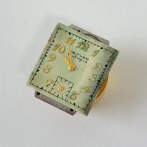 Waltham Calibre 771 Uhrenteile Uhrwerk Unruh Gabel Räder Federbrücke Bild 2
