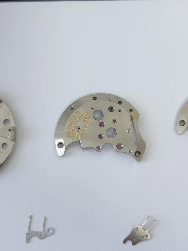 Jaeger LeCoultre Cal 814 Memovox Alarm Movement Part Balance Fork Barrel Wheel image 12