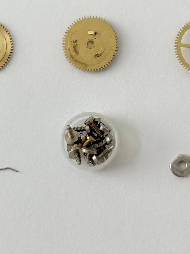 Jaeger LeCoultre Cal 219 Clock Movement Part Balance Fork Barrel Wheel Dial image 14