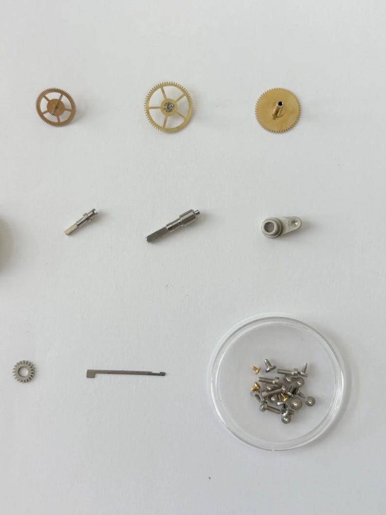 Jaeger LeCoultre Cal 245 Clock Movement Part Balance Fork Barrel Wheel Plates image 5