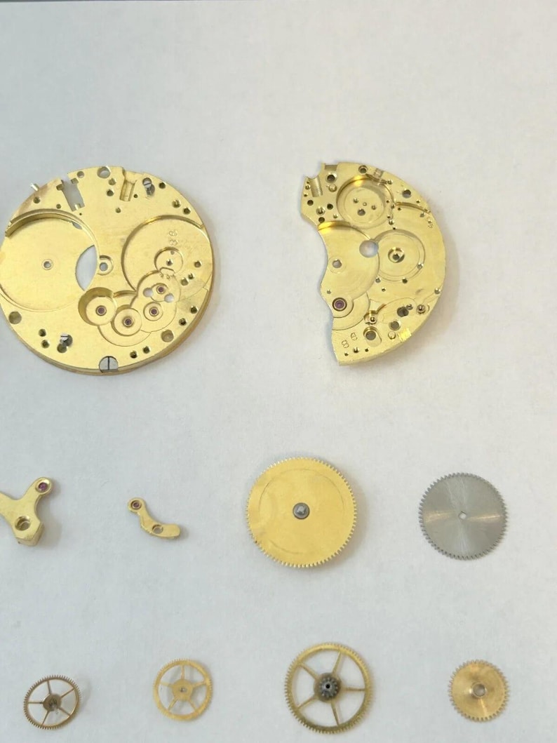 Landeron Monopusher Chronograph Watch Movement Parts Cal 2 3 15 Dial Hands Sub image 4