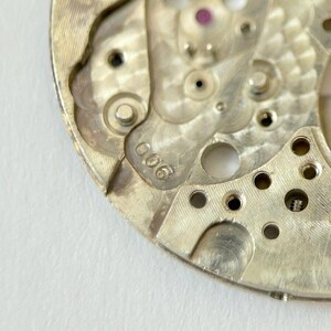 Glycine Bienne Cal 006 900 18 Jewels Parts Movement Balance Fork Wheel Watch image 11