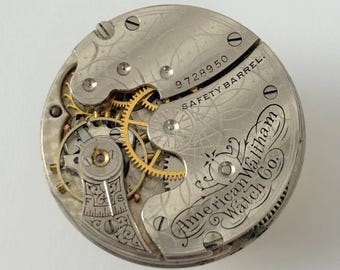Waltham Grade No. 61 Fickur Delverk Balans Gaffel Fjäderbrygga Urtavla