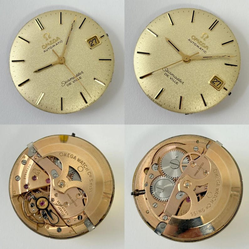 Omega Cal 563 Watch Parts Movement Calendar Disk Fork Wheels Springs Bridge 6 image 1
