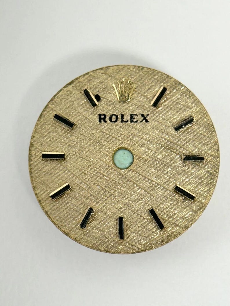 Rolex Cal 1400 Ladies Watch Parts Movement Fork Wheel Spring Bridge Dial Hnads image 6
