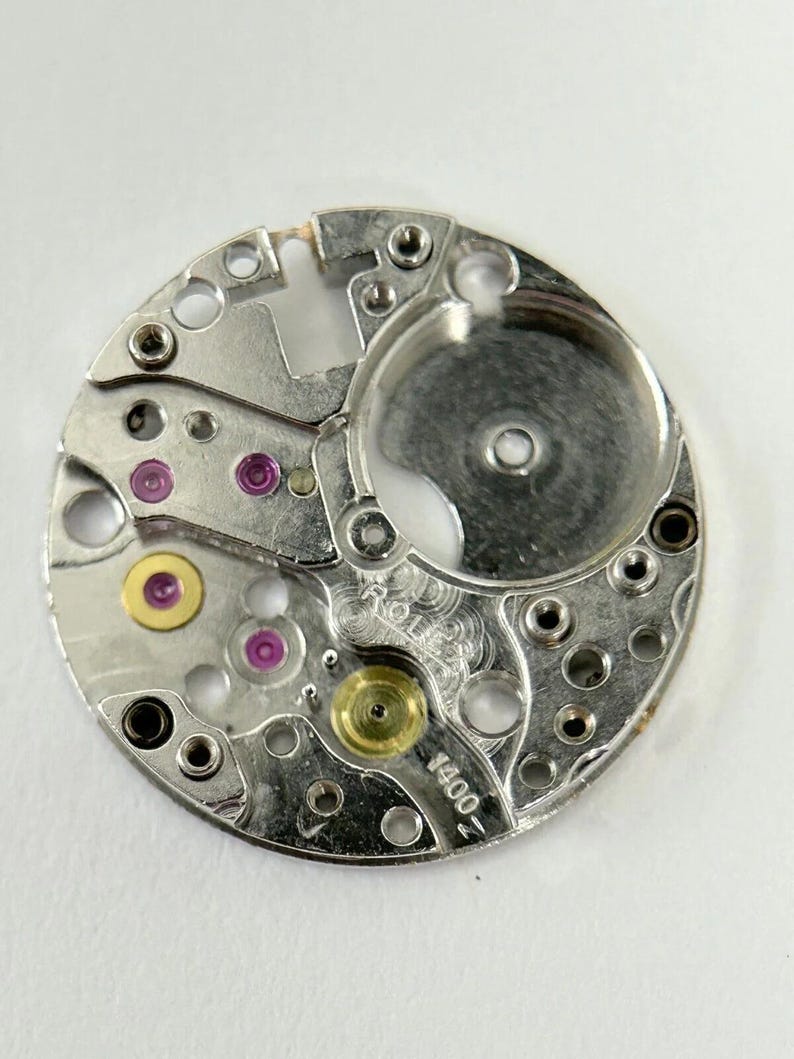 Rolex Cal 1400 Ladies Watch Parts Movement Fork Wheel Spring Bridge Dial Hnads image 11