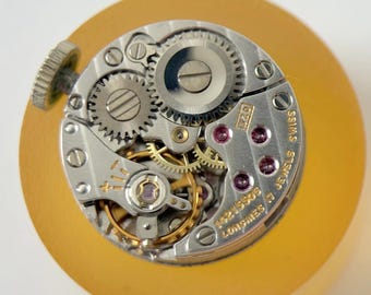 Longines Cal 320 Watch Movement For Parts Balance Fork Spring Bridge