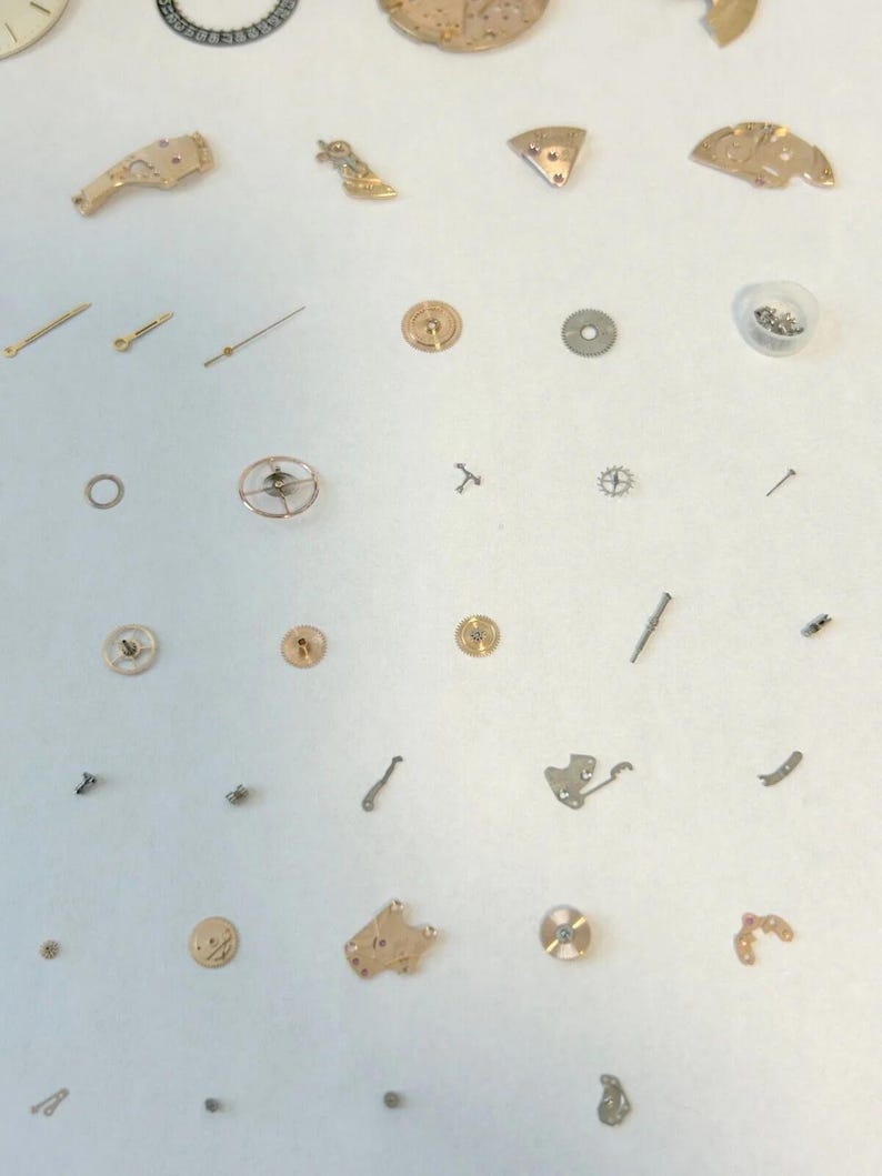 Omega Cal 565 Watch Movement Parts Balance Fork Wheel Spring Bridge Escapement 3 image 7