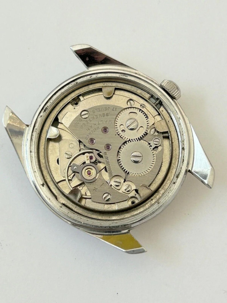 Waltham Cal AS 1802 / 03 Watch Parts Movement Balance Spring Dial Hand Case image 2