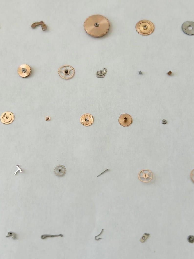 Omega Cal 563 Watch Parts Movement Calendar Disk Fork Wheels Springs Bridge 2 image 10