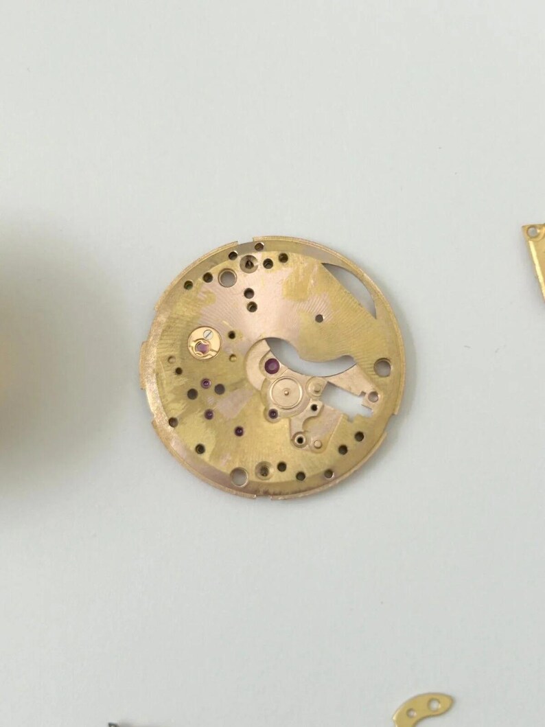 Omega Cal 420 Watch Parts Movement Balance Fork Wheel Spring Dial Bridge image 5