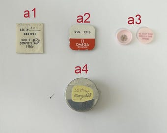 Omega Watch Parts Complete Roller & Fork cal 550 hairsping 265 SS hand for 683