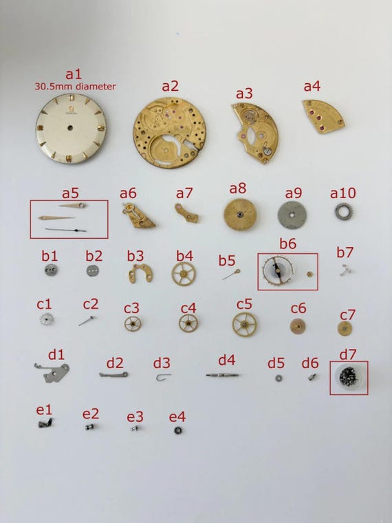 Omega Cal 284 Watch Movement Parts Balance Fork Spring Bridge