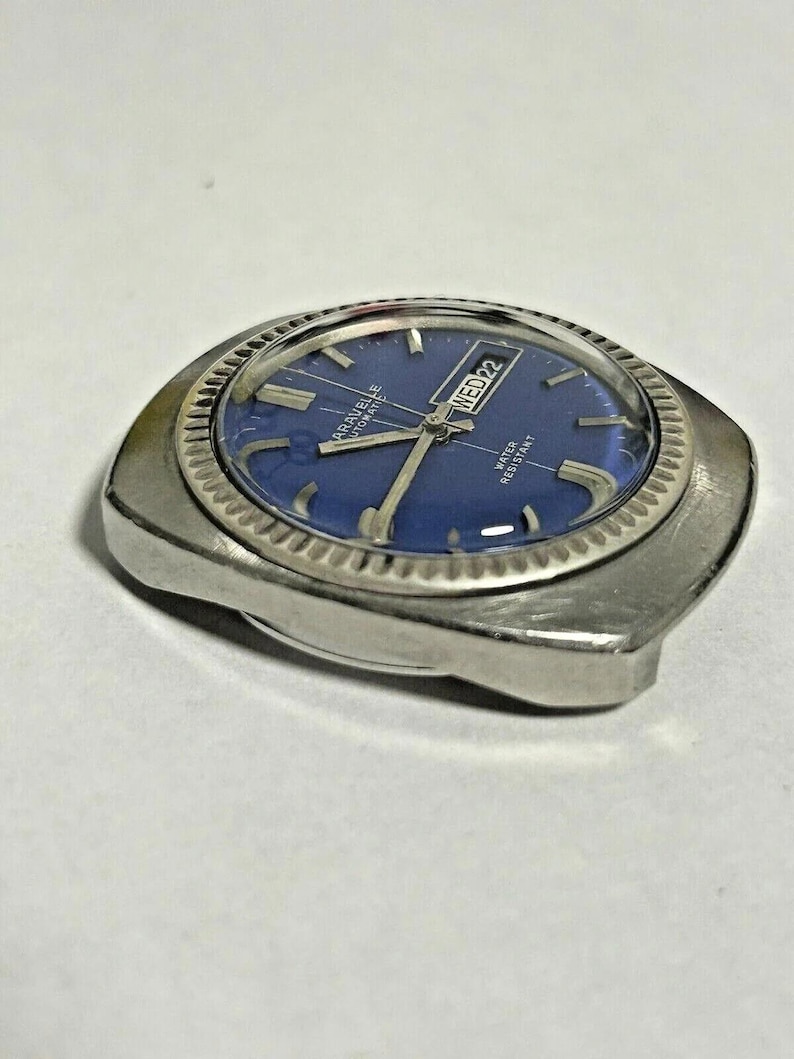 Caravelle 11 UKACB 824 Bulova Co Watch Parts Movement Balance Fork Spring Dial image 5