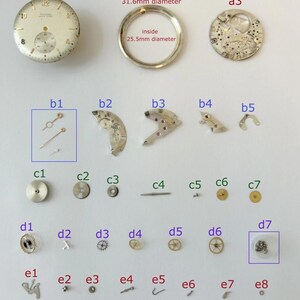 Glycine Bienne Cal 006 900 18 Jewels Parts Movement Balance Fork Wheel Watch image 1