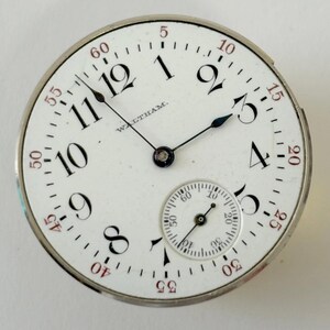 Waltham Grade 115 Pocket Watch Part Movement Balance Fork Spring Bridge Dial image 2