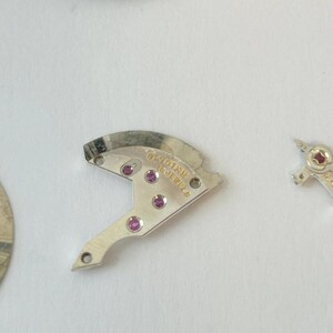 Glycine Bienne Cal 006 900 18 Jewels Parts Movement Balance Fork Wheel Watch image 10