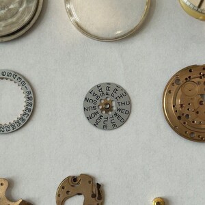 Omega Cal 751 Parts Movement Balance Fork Wheel Spring Bridge Watch Dial 166.032 image 6